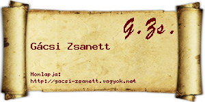 Gácsi Zsanett névjegykártya