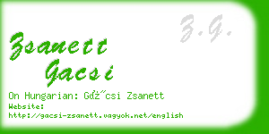 zsanett gacsi business card